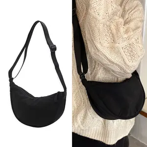 Nylon Crescent Crossbody Bag for Women, Small Travel Sling Shoulder Purse, Lightweight Water-Resistant Everyday Carry, Versatile for Work & Weekends, Valentine's Day Gift – Bandolera Pro Skateboard Ramps