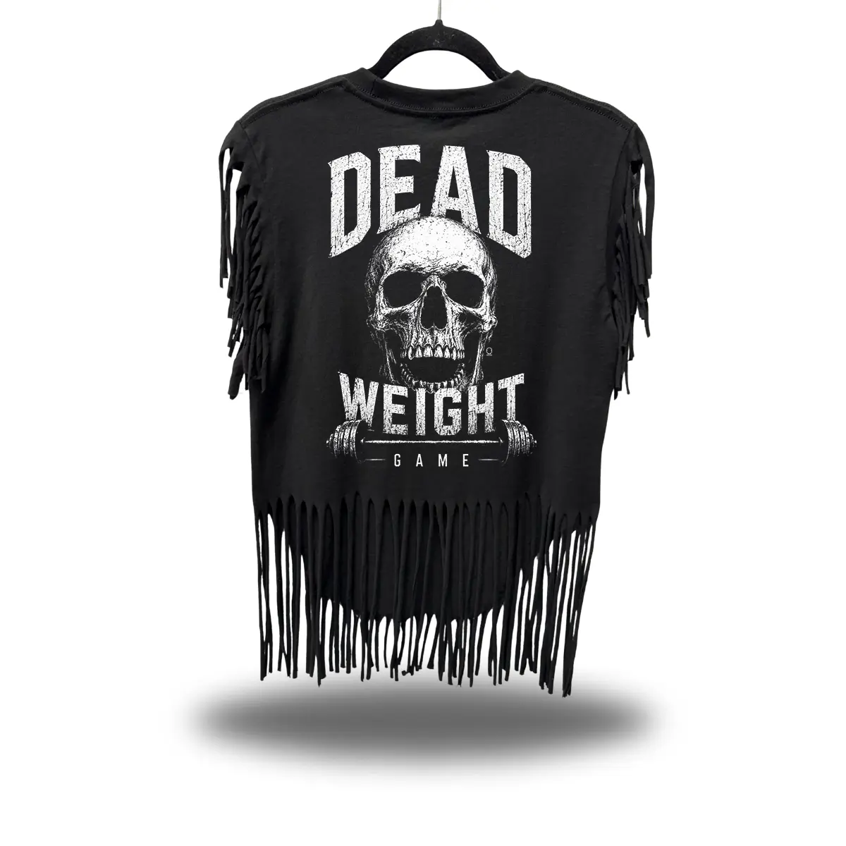 DEAD WEIGHT WESTERN FRINGE BLACK TEE