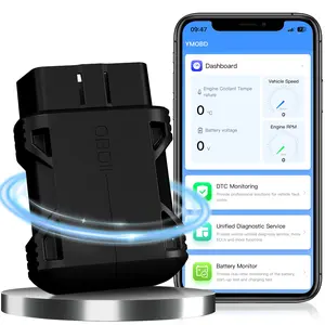 OBD2 Scanner Reader Bluetooth Wireless Auto Diagnostic Scan Tool for iOS & Android for Bluetooth 5.0 Car Check Engine Car Code Reader, Clear Error Code Live Data Reset Exclusive APP