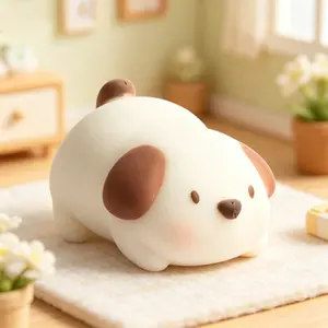 Cute and silly bread pig stress-relief toy, cute puppy and pig squeeze toy with slow rebound, stress-relief gadget, cute stress-relief toy