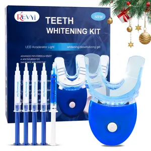 LED Teeth Whitening Kit with 5x3mlCarbamide Peroxide Gel I Enamel-Safe WhiteningLight I Professional Results at Home | Perfect Giftfor Parents Him Her Oral Silicone