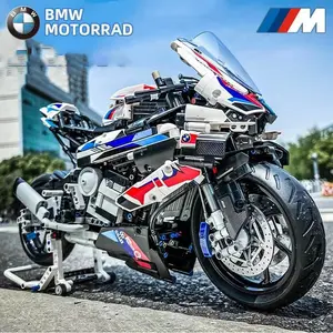 Bmw M1000rr Motorcycle Model Building Blocks, Adult Educational Puzzle Toy, Compatible Construction Set, Ideal Gift for Enthusiasts