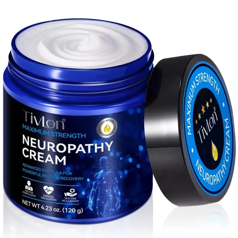 Tivlon Neurocalm Cream 120g Bottle, Natural Plant Oils & Essential Oils, Relieves Nerve Pain & Muscle Tension, Deep Moisturizing Skin Care, Neuropathy Relief Cream