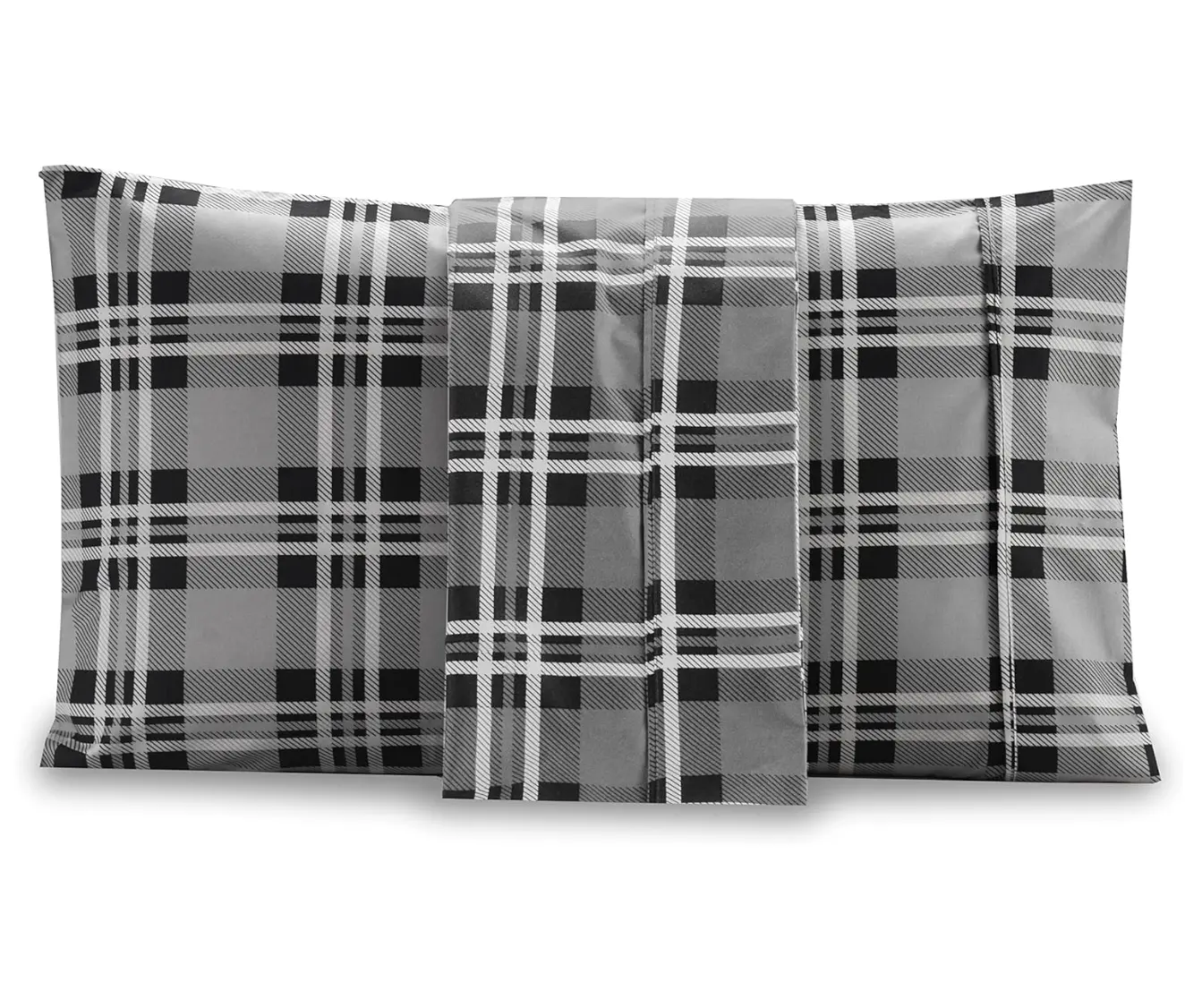Mocassi 2-Piece Plaid Printed Pillowcase Set, 1800 Thread Count Hotel Premier Microfiber, Wrinkle Resistant, Breathable, Cooling, Durable, Fade Resistant