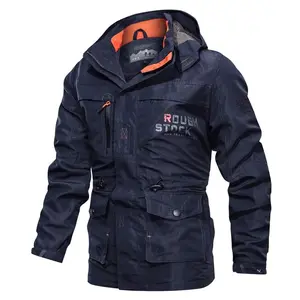 Cross-border AliExpress jacket men's mid-length casual outdoor hooded