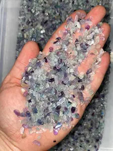 Bulk Rainbow Fluorite Crystal Chips (1 lb. Bag) Size 5mm to 7mm, Natural Rainbow Fluorite Gemstone Chips