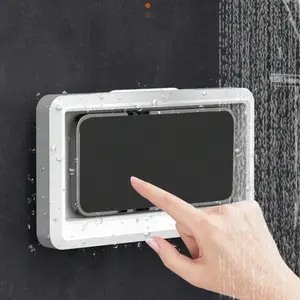 360 degree rotation waterproof shower phone holder