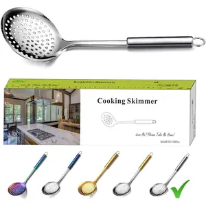 Skimmer, Stainless Steel Strainer, Cooking Skimmer, Slotted Spoons, For Cooking, Strainer Spoon, Metal Kitchen