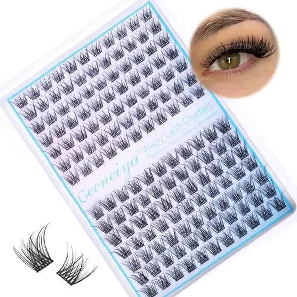 Short Lash Clusters Wispy C Curl Eyelash Clusters 10-12MM Individual Eyelashes Natural Cluster Eyelash Extensions Natural Looking Cluster Lashes by Geeneiya（154PCS, C Curl, 10-12mm)