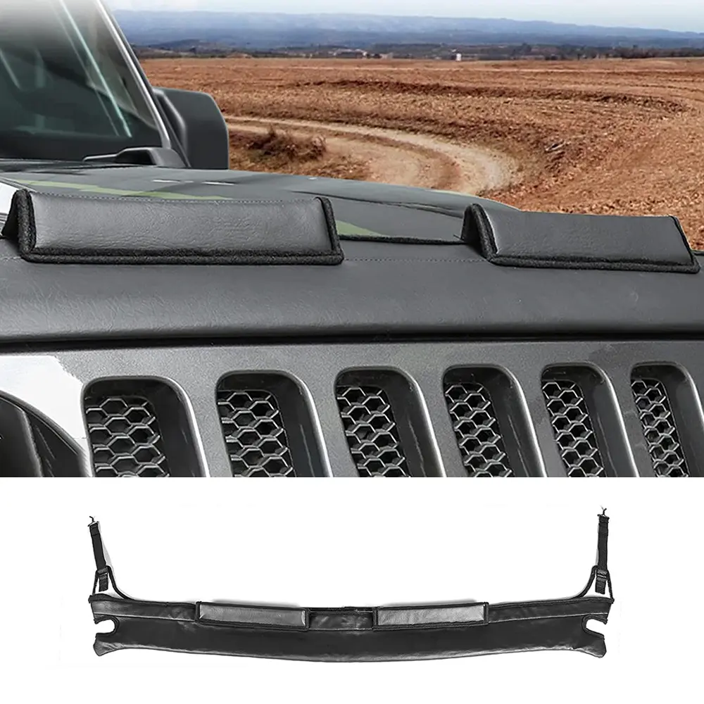 Durable PU Hood Engine Cover Protector for 2018-2025 Jeep Wrangler JL, JLU & Gladiator JT - Automotive Car Protector, Car Exterior Accessory, Car Accessories
