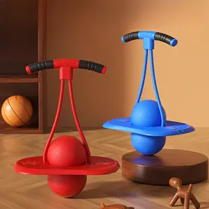 Balance Fitness Toy, Jumping Ball Youngsters&Adults Elastic Exercise Ball with Sturdy Handles, Non-Slip Base for Indoor/Outdoor Fitness, Balance Training & Core Strength, Indoor Play Equipment, Textured Stability Base, jumping toys, bouncin