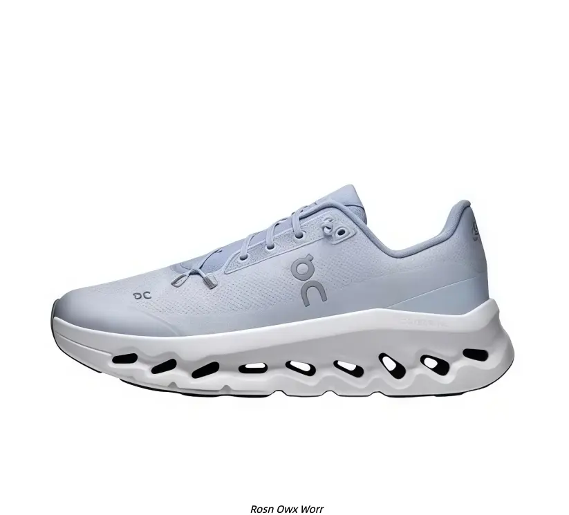 Light Ice Blue Breathable Perforated Mesh Low Top Running Sneakers for Men Women, Full White Hollow Segmented Wave Cushion Midsole Non-Slip Spring Summer Lightweight Walking Shoes