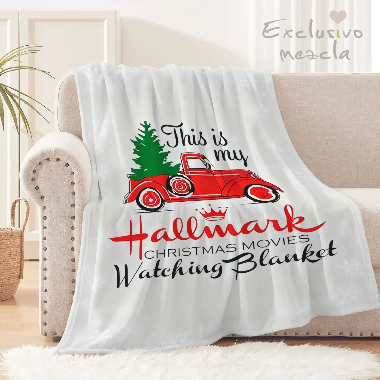 Hallmark Christmas Movie Themed Blanket  Festive Throw for Holiday Movie Nights |     Trending Christmas Blanket, Cozy Home Decor, Plush Bedding