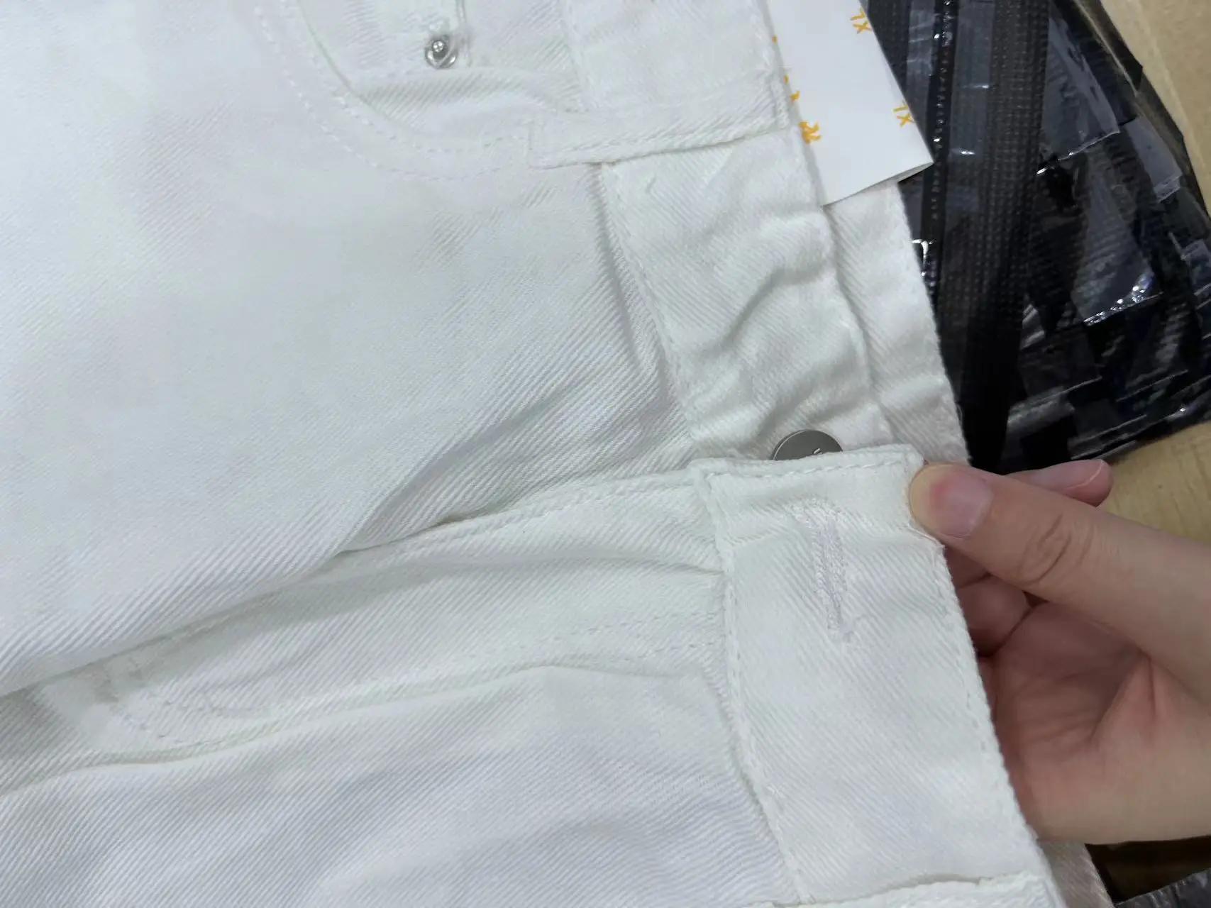 High Waist Ripped Jeans Pocket Tassel Shorts