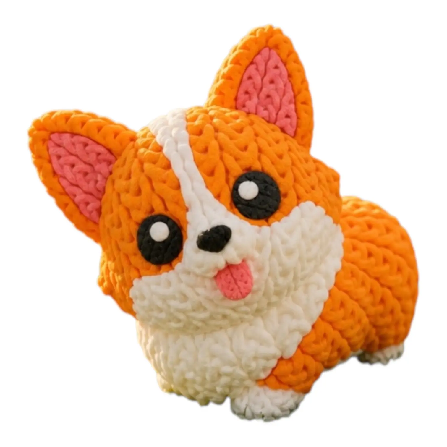 3D Printed Corgi Puppy-Inspired Collectible Statue, On Demand Home Decor Figurine for Living Spaces