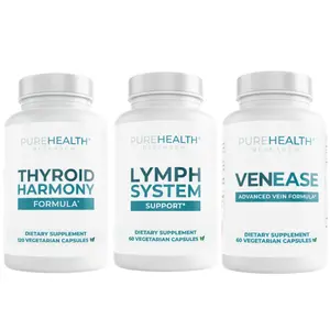 PureHealth Research Natural Health Bundle: Lymphatic Stimulation, Leg Comfort & Thyroid Support