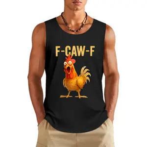 F Caw F Rooster, F-Caw-F Funny Chicken For Men Women Tank Top