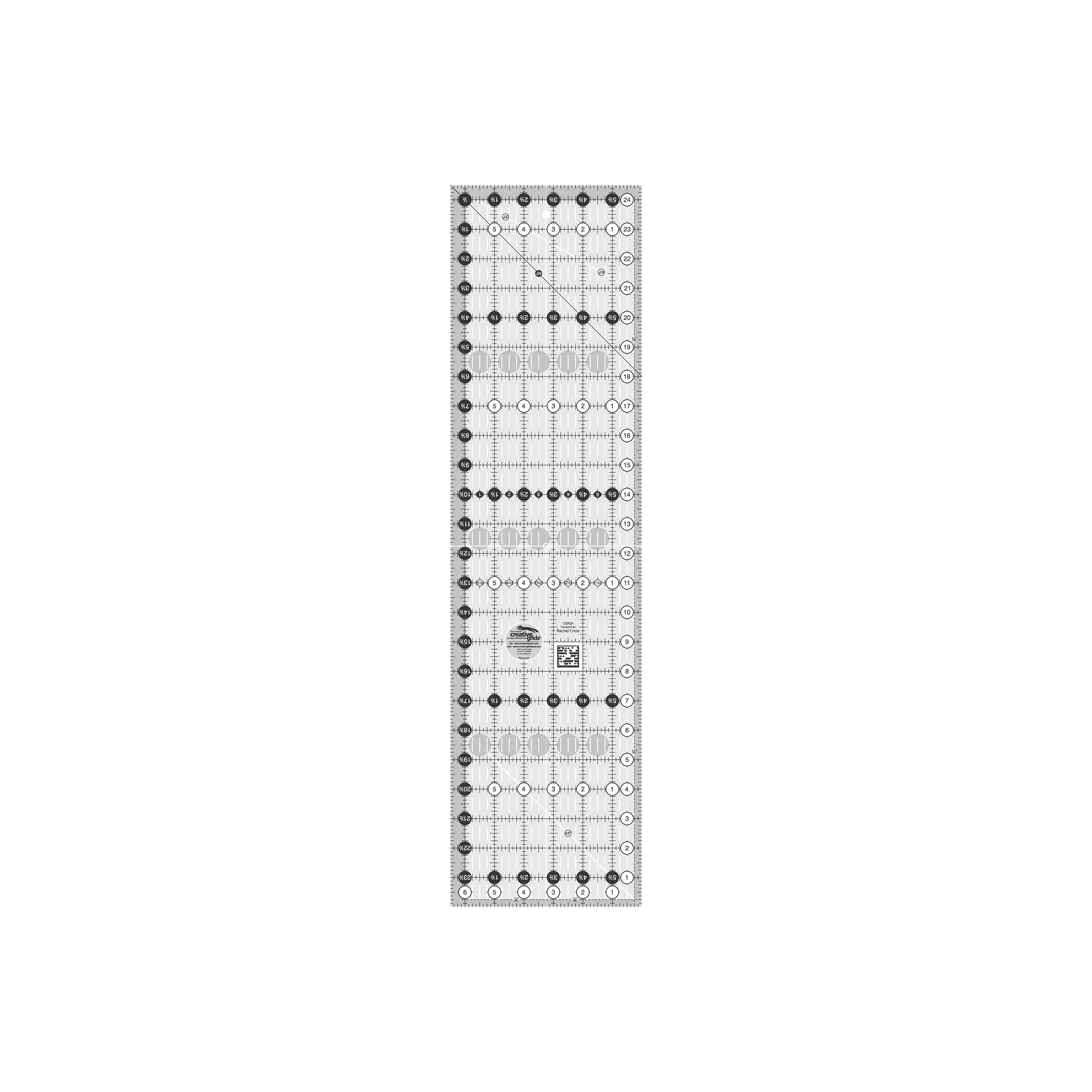 Creative Grids 6.5" x 24.5" Rectangle Ruler CGR24
