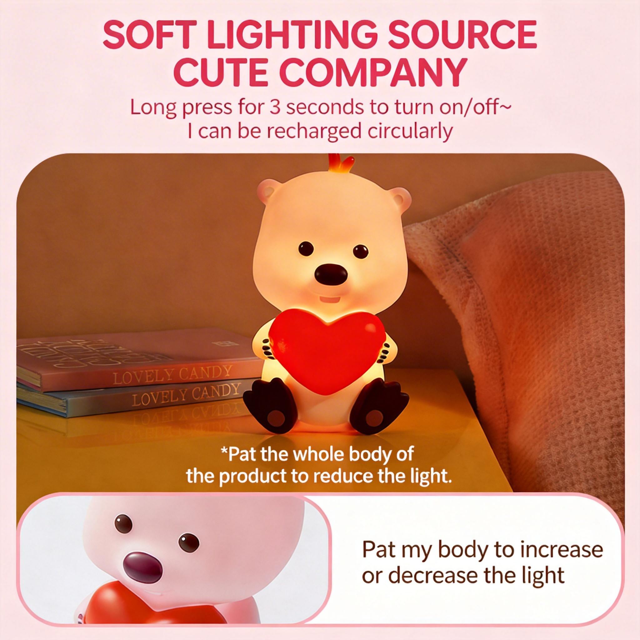MINISO Loopy Big LED Night Light Decor | Soft Sleep Lamp for Bedroom ,DeskDecor ,CuteGadget ,Gift For Girls & Friends