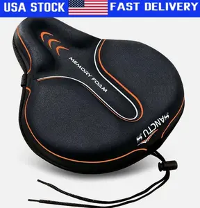 Bike Seat Cushion Cover Memory Foam, Large Wide Bicycle Saddle Soft for Men