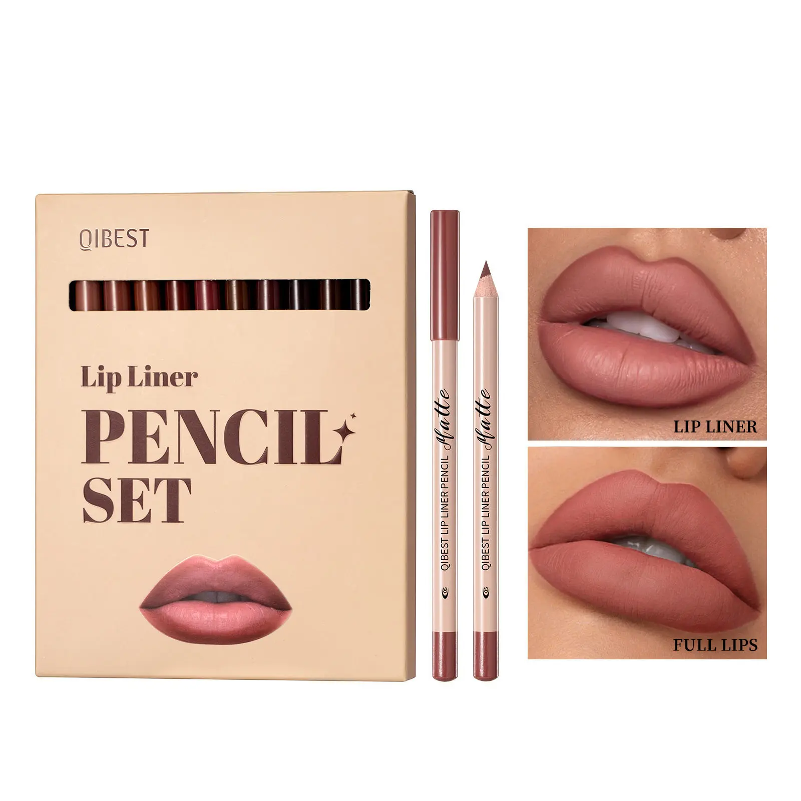 24 Color Matte Lipstick Lip Liner Lippie Pencil Set, Long Lasting Nude Colors, Multi-Pack Makeup Kit, Perfect Valentine's Day Christmas Gift, Lipliner