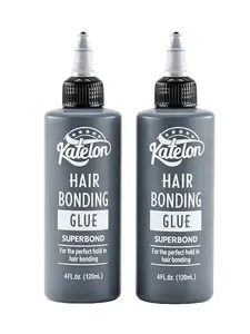 2 Bottles 120ML Wig Glue, Strong Hold Waterproof Sweatproof Invisible Lace Glue, Professional Hair Salon Wig Fixing Tool, Extension Styling Accessory