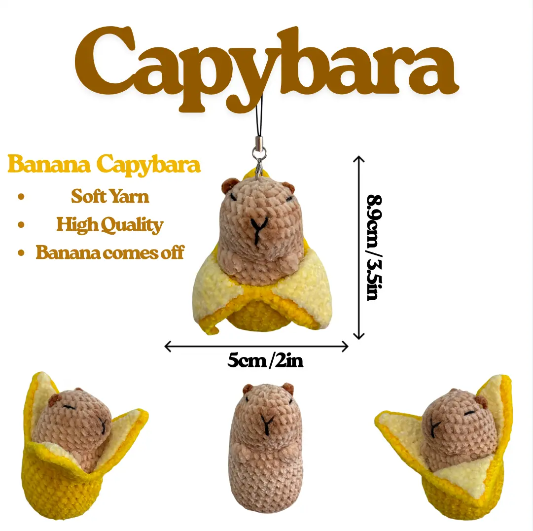 Banana Capybara Handmade Crochet