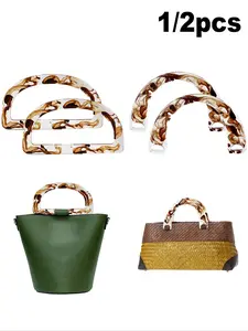 Transparent Coffee Color Resin Handle, DIY Decorative Bag Handle, High-Quality Handheld Resin Accessory, Luggage Handle, Gift Box Handle