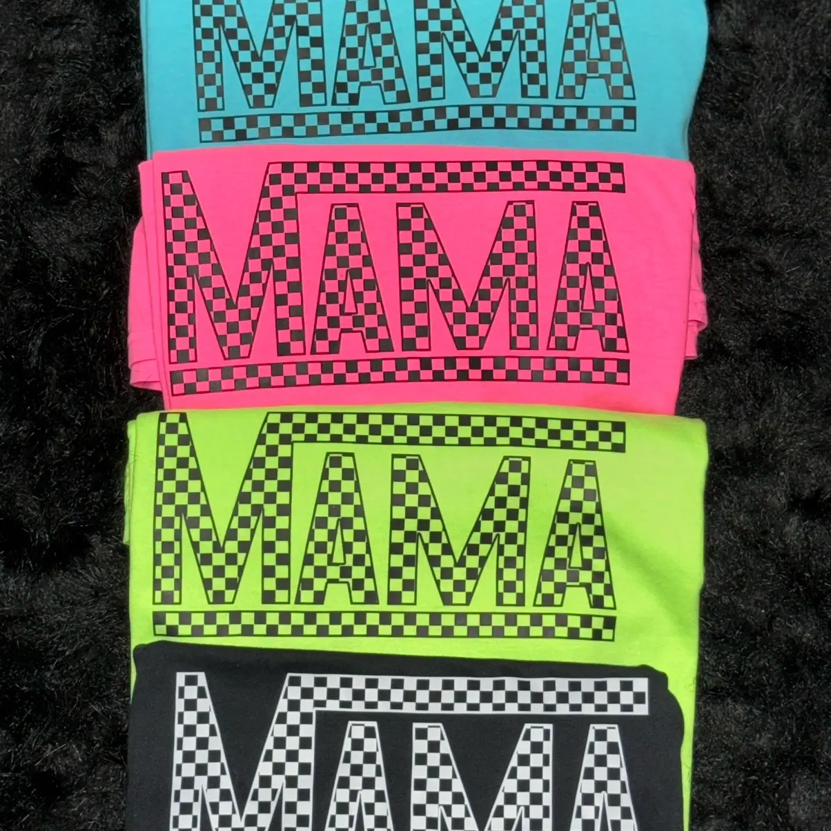 Checkered Mama Tshirt Womenswear