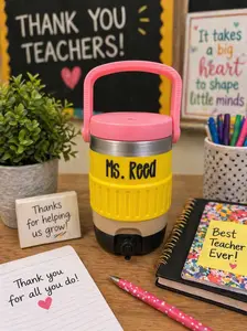 Teacher Appreciation Personalized Can Holder – Custom Teacher Gift – “Best Teacher Ever” Gift – End of Year Teacher Present Drinkware Drink Protector