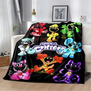 3D Cartoon CATNAP DOGDay Printed Children's Blanket,Fashion Soft Cozy Living room Bedroom Sofa Bed Travel Blanket Birthday Gift