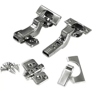 Blum Clip top BLUMOTION Soft Close Hinges, 110 Degree, Self Closing, Frameless, with Mounting and Hinge Cover (Inset - 8 Pack (4 Pair))
