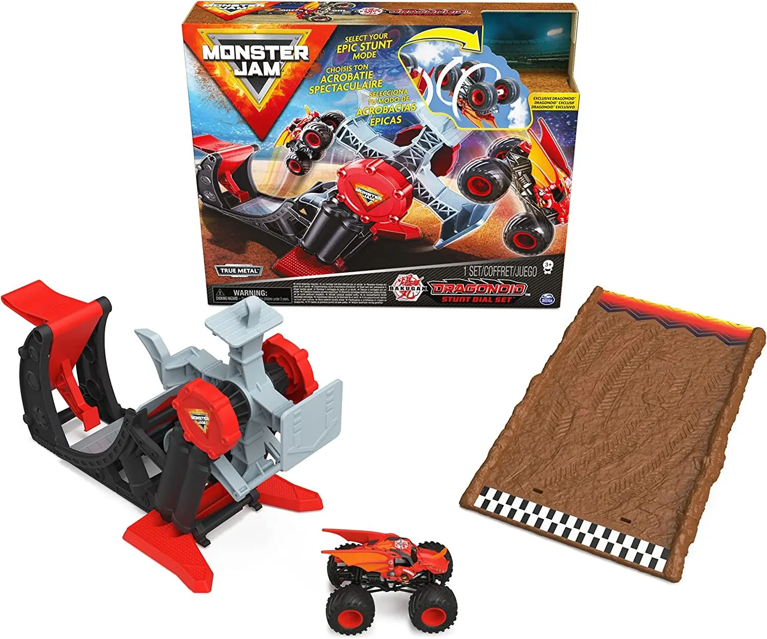 Bakugan Dragonoid Exclusive 1:64 Die-Cast Stunt Dial Playset [2020] - Collectibles, Model Diecast Toys, Scale Model Diecast Toys, Bakugans Toys