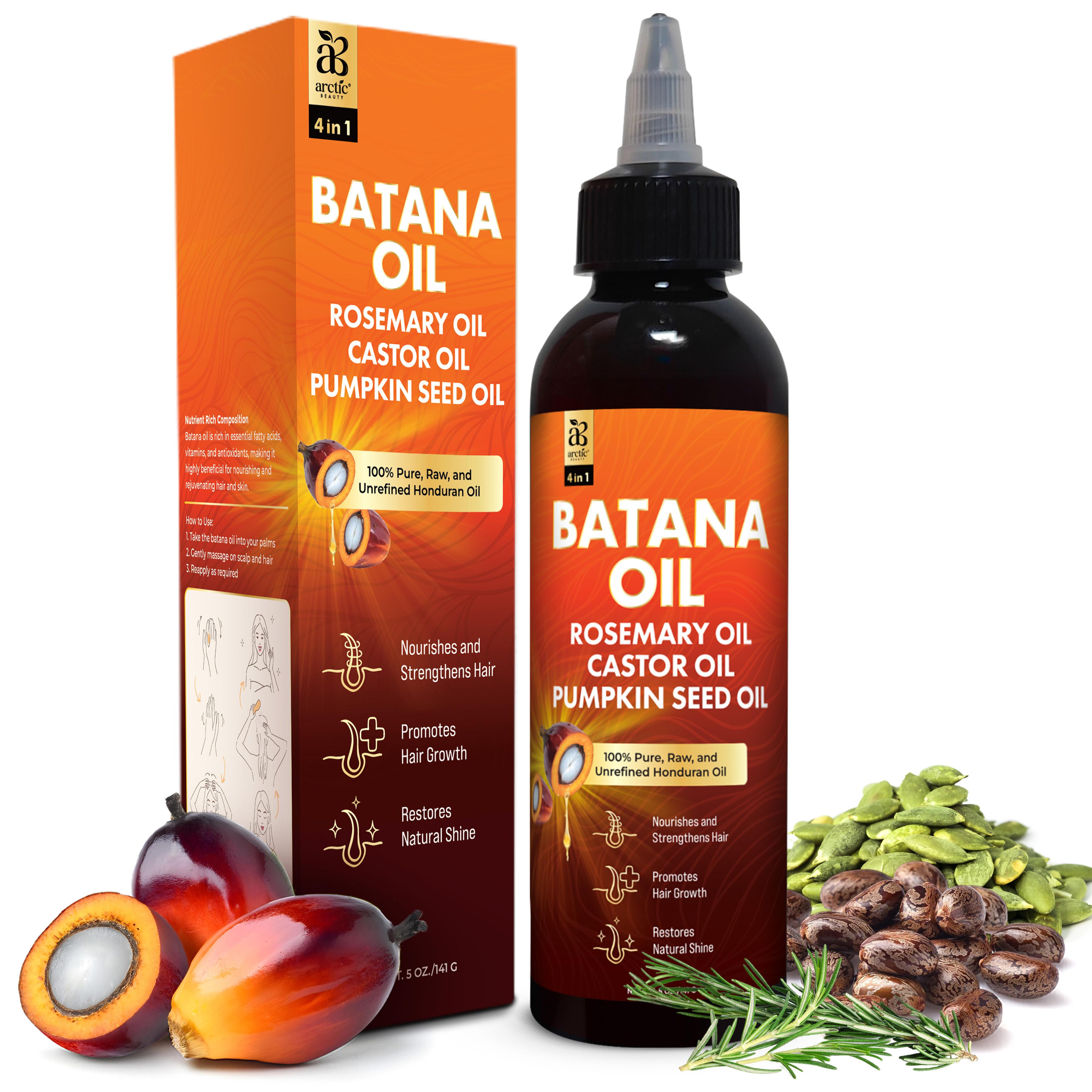 Arctic Beauty Liquid Batana Oil (5 oz.) - with Rosemary, Castor, & Pumpkin Seed Oil - 100% Pure and Unrefined Honduran O