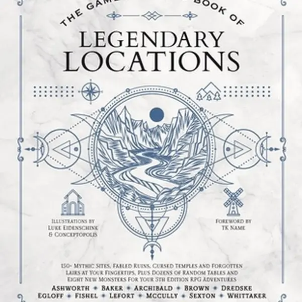 Game Masters' Legendary Fantasy Adventure Hardcover Book (English) by Jeff Ashworth - 150+ Mythic Sites, Abandoned Ruins, Cursed Temples, BBEGs, Lore & Danger Mix, Random Tables, Illustrations Throughout, Media Lab Books, 11.14" H X 8.64" L X 0.79" W