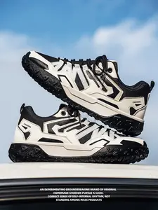 Men's Sporty Casual Shoes, Breathable Mesh, Outdoor, Spring Summer Autumn, Low Top, Round Toe, Flat Sole, Fashionable Design