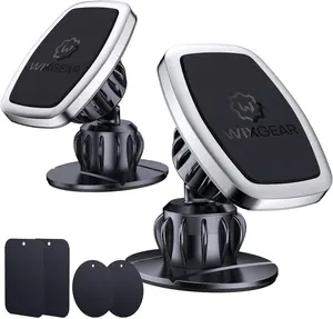 Universal Stick On Swivel Mount ( Pack) Dashboard Magnetic Phone Holder for Car, Phone Mount for Car for Cell Phones and Mini Tablets with Fast Swiftsnap (New Upgraded Model)