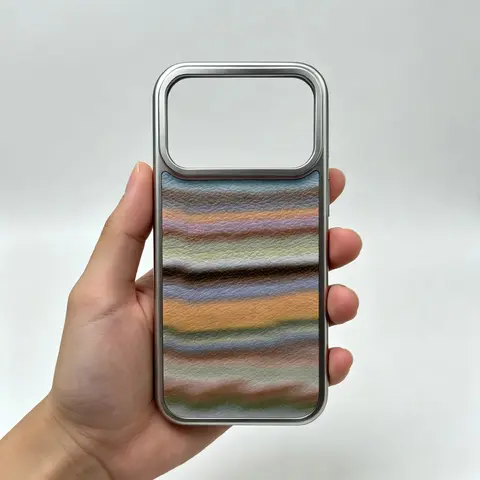 Matte Faux Leather Compact Rainbow Pattern Multi-Model Cellphone Case - Lightweight Hold, Shockproof, Dustproof, Anti-Drop Full Body Fit for iPhone 11-18 Pro Max,X,XR,Air Mobile Phone Accessory