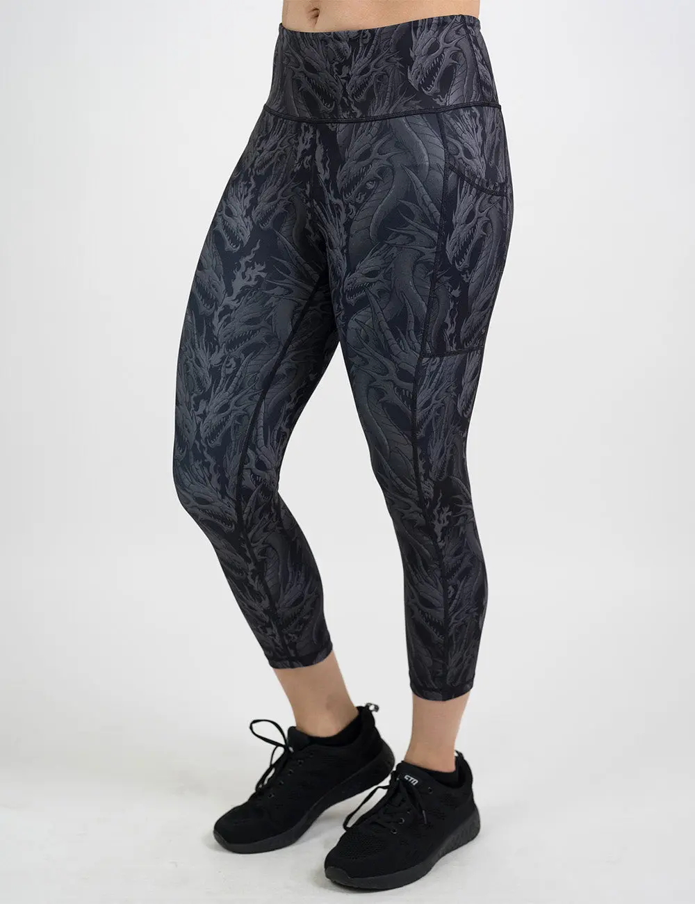 Women's Dark Reign Compression Leggings - Polyester-Spandex Fabric, Gym-Ready, Everyday Style, Slim Fit