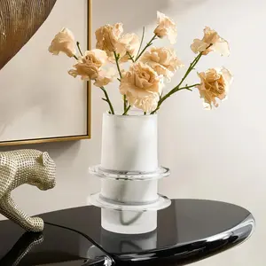 Z Gallerie Pierre Glass Vase - Frosted White/Charcoal Decoration Dining Table Centerpiece Z Gallerie Pierre Glass Vase - Frosted White/Charcoal Decoration Dining Table Centerpiece