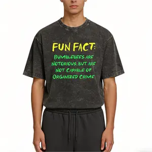 Loose Fit Men’s Bumblebee Cotton T-Shirt – Funny Pun, Bold Yellow Print, Comfortable Fabric