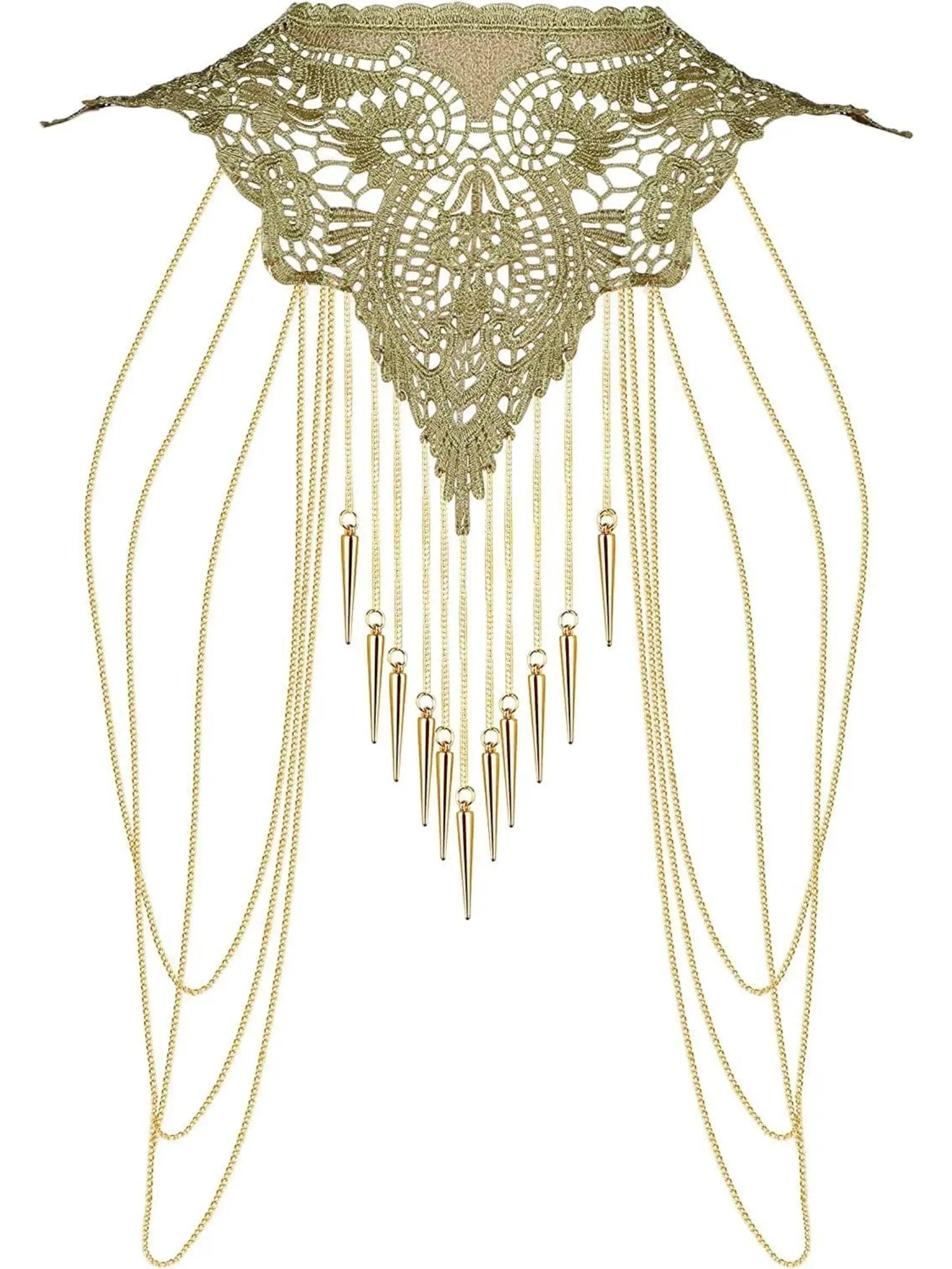 1 Pc Body Chains for Women Girls Gold Multilayered Tassel Shoulder Chain Bra Chains Body Jewelry Chic Body Jewelry