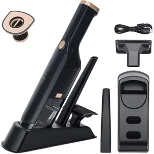Handheld Vacuum Cordless,Dust Busters Cordless with Storage Dock,15KPA High Power Portable Vacuum Vordless,USB Quick Charge,Mini Vacuum with Multi-Nozzles & Washable Filter,Black
