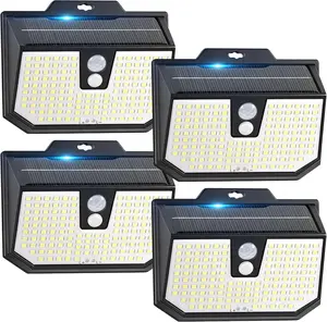 MATULSA 2/4Pcs Solar Motion Sensor Fence Light, Energy Saving IP65 Waterproof Solar Power Wall Lights, Solar Security Wall Lights for Outside, House, Walking Dog, Step, Deck, Garage