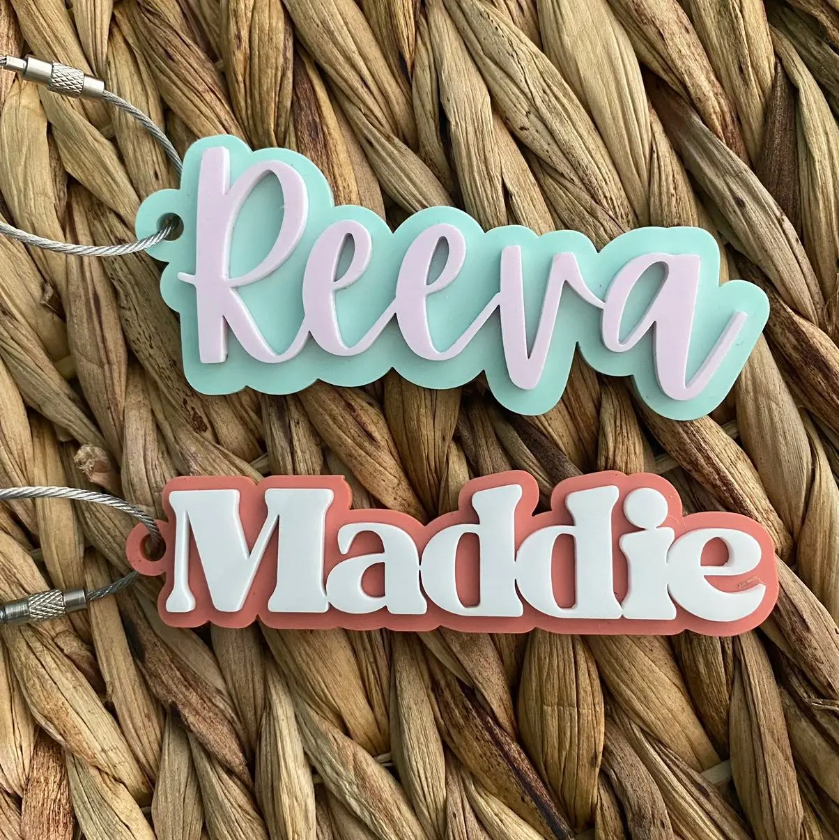 Personalized Backpack Name Tags - Acrylic Personalized Backpack Name Tags - Acrylic
