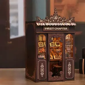 DIY Sweet Chapter Book Nook Kit Creative 3D Building Model for Home Decor, Perfect Gift for Friends and Family on Any Occasion