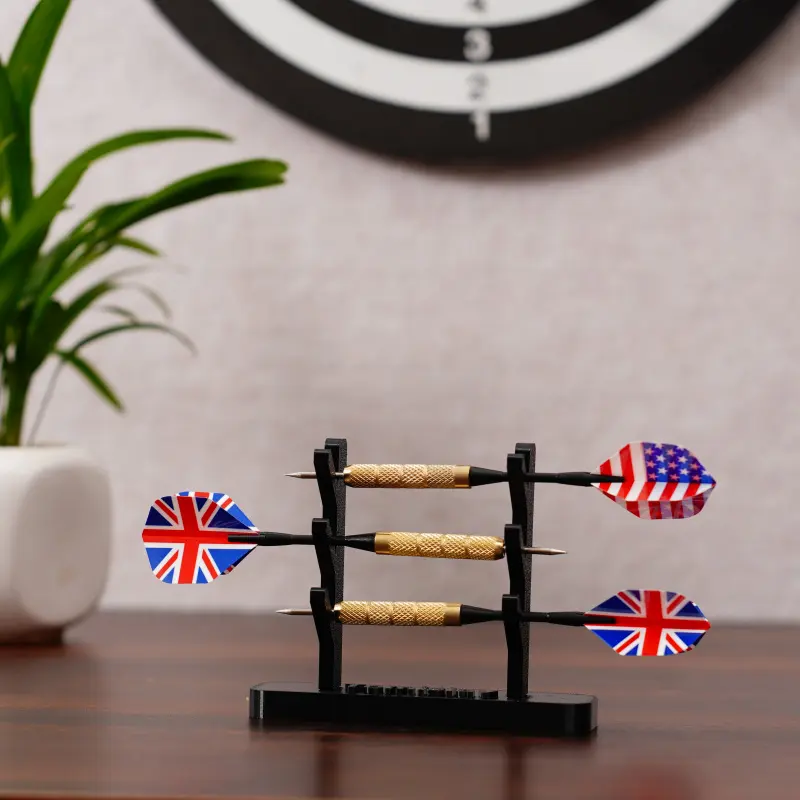 Modern Minimalist Dart Holder - 3-Slot Desktop Organizer, Open Design for Easy Access, Vertical Storage & Stylish Display, Durable Construction, Perfect for Living Room/Office/Game Room/Archery Shed, Ideal Christmas/Halloween Gift for Dart Enthusiasts