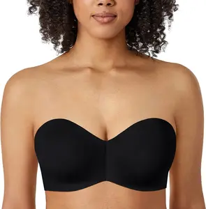 Delimira Women's Strapless Bra Unlined Underwire Minimizer Plus Size Support,bra woman,comfy push up bra,natural bust support