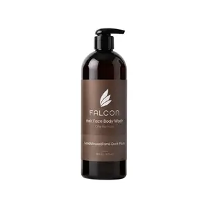 Falcon Sandalwood Dark Plum Luxury Hair Face Body Wash 16 fl oz Soft Nourished Skin & Hair Naturally Derived Ingredients Moisturizing Cleanser Hydrating Foam