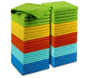 AIDEA Microfiber Cleaning Cloths, 50PK, Microfiber Towels for Cars, Premium All Purpose Car Cloth, Dusting Cloth Cleaning Rags, Absorbent Towels for SUVs, House, Kitchen, Window, 12"×12"